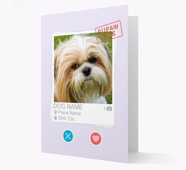 'Online love' - Personalized {breedFullName} Photo Upload Card